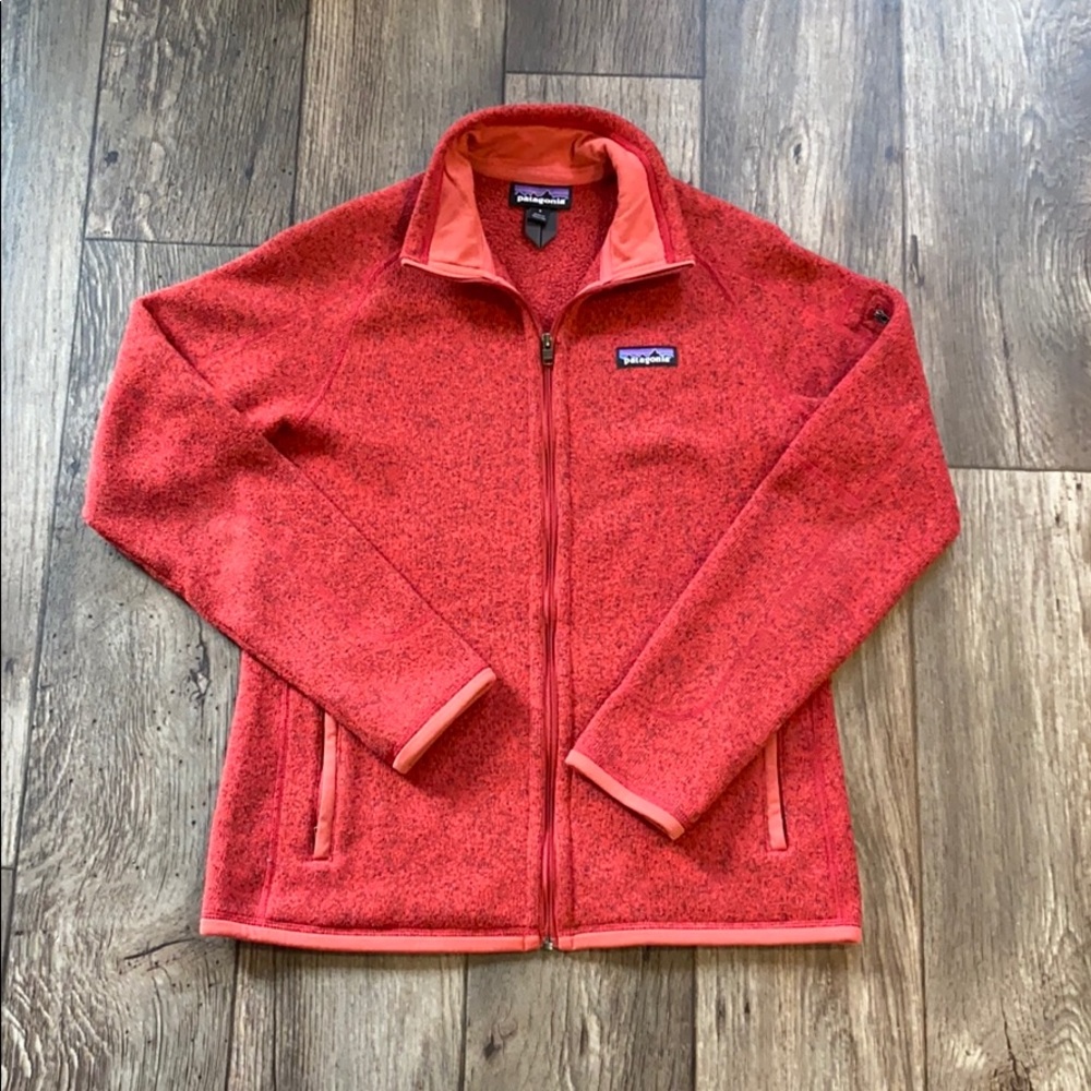 Patagonia Red Utility Jacket with Fleece Fabric
